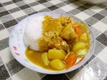 咖喱鸡肉盖浇饭