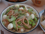 丝瓜炒馓子