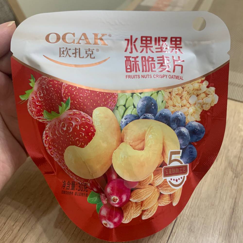 欧扎克水果坚果酥脆麦片的热量和减肥功效