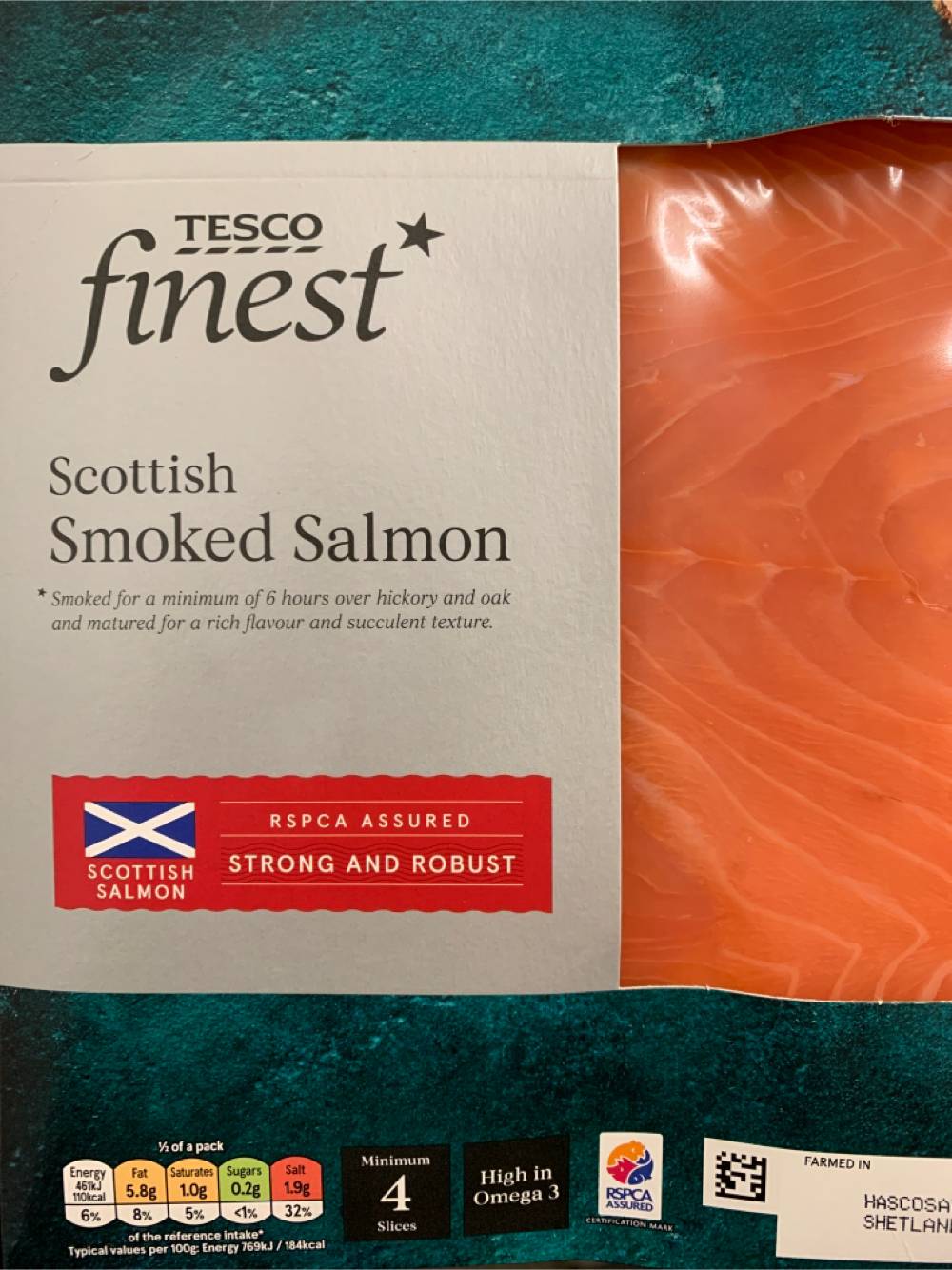 tescofinestscottishsmokedsalmon的热量和减肥功效