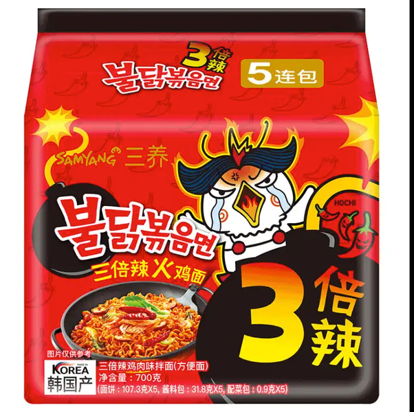 三养三倍辣火鸡面的热量和减肥功效