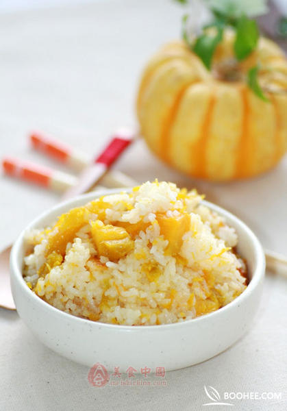 健康美食最温暖的味道浓香南瓜饭的做法