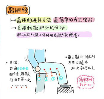 怎么敲胆经图片